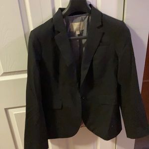 BR black one button blazer